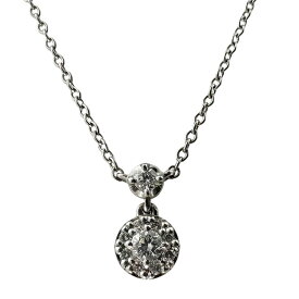 【4℃】ヨンドシー プラチナネックレス パヴェ アニバーサリージュエリー プラチナ Pt850 ダイヤモンド 40cm ペンダントネックレス【送料無料】【中古】