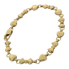 【ブレスレット】 【TIFFANY&Co.】ティファニー ハート リボン ブレスレット 750(K18イエローゴールド) 【送料無料】【中古】