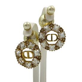 【Dior】ディオール Dior Tribales ピアス E2380WOMCY_D03S CDシグネチャー ゴールドトーンメタル/レジンパール/クリスタル CDロゴ ピアス【送料無料】【中古】