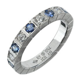 【リング】 【Cartier】カルティエ ラニエール 750(WG) ダイヤモンド サファイア 9号 指輪 【送料無料】【中古】