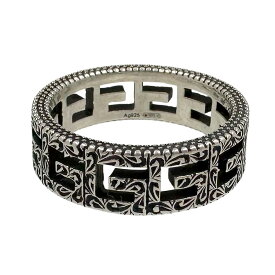 【GUCCI】グッチ スクエアGワイドリング 576993 J8400 0811 Ag925 エイジング加工 シルバー 16号(刻印17) 指輪 リング【送料無料】【中古】