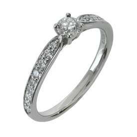 【Tiffany&Co.】ティファニー 66651 ティファニー ハーモニー ラウンド ブリリアント エンゲージメント リング Pt950/ダイヤモンド0.20ct(D/IF/3EXCELLENT) プラチナ サイズ6(11号) リング 指輪 鑑定書付【送料無料】【中古】
