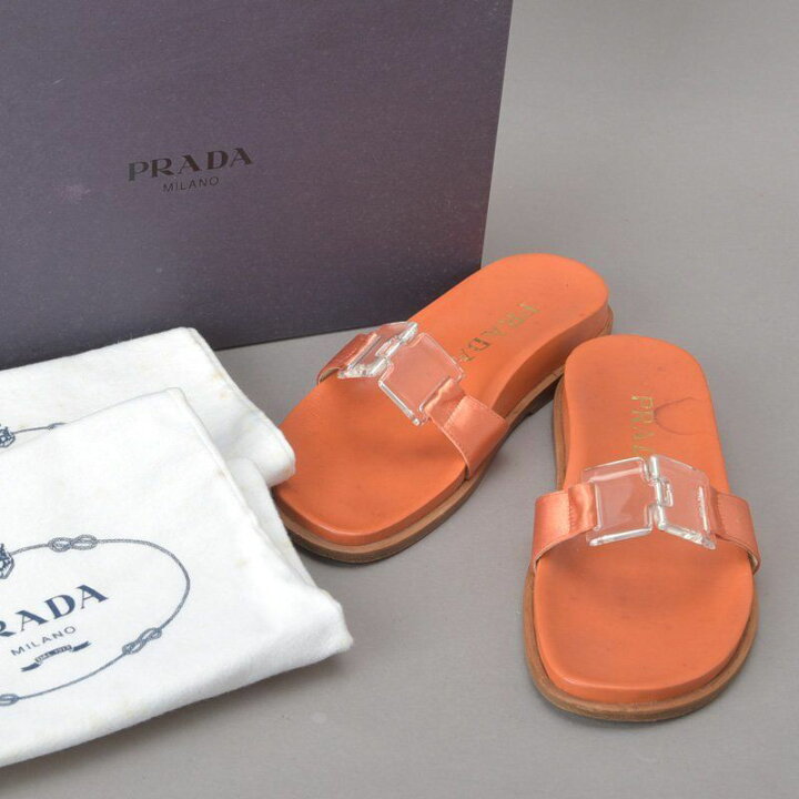 楽天市場】PRADA プラダ RASO サンダル 35 22.5cm ～ 23cm レザー 