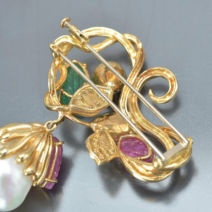 楽天市場】美品 QUEEN クイーン アコヤ本真珠/14mm/19mm K18YG ダイヤ  