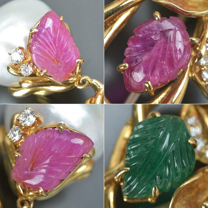 楽天市場】美品 QUEEN クイーン アコヤ本真珠/14mm/19mm K18YG ダイヤ  