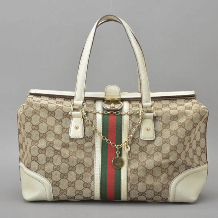 楽天市場】GUCCI グッチ シェリーライン ボストンバッグ GGキャンバス 