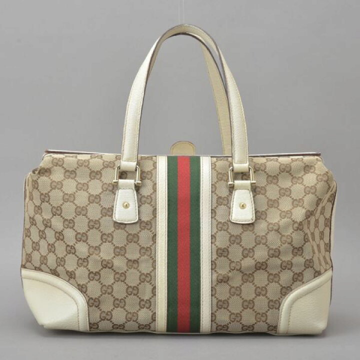 楽天市場】GUCCI グッチ シェリーライン ボストンバッグ GGキャンバス