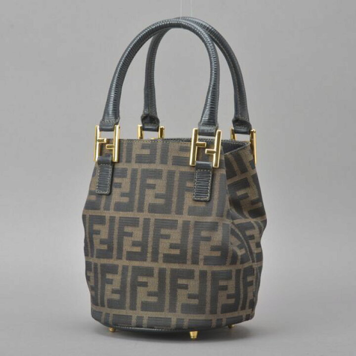 楽天市場】美品 FENDI フェンディ ズッカ ハンドバッグ ジャガード 