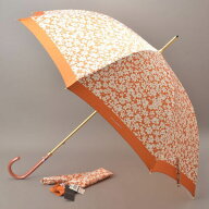 新品 BURBERRY バーバリー 花柄 長傘 オレンジ カバー付き 日本製 フラワー 雨傘 雨具 アンブレラ オーロ…