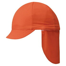 ◆◆○送料無料 メール便発送 ＜フットマーク＞ FOOTMARK フラップ付き体操帽子（取り外しタイプ） オレンジ 101215-04 体育 帽子(101215-04-fmk1)