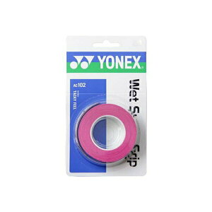 ◆◆メール便発送 <ヨネックス> YONEX ウェットスーパーグリップ(3本入り) AC102 (026:ピンク) テニス(ac102-026-ynx1)