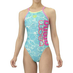 ◆◆○メール便発送 <アリーナ> ARENA トレーニングワンピース(オープンバック) AS5FWM02L (EMWH:エメラルド×ホワイト) AS5FWM02L-EMWH