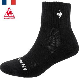 ◆◆○メール便発送 ＜ルコック＞ le coq sportif テニスショートソックス LN5SSO10U (BKWH：ブラック)