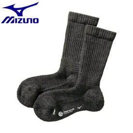 ◆◆送料無料 メール便発送 ＜ミズノ＞ MIZUNO ブレスサーモウール厚手ソックス[レディース] B2JX9703 (08：チャコールグレー) アウトドア