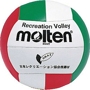 ◆◆ ＜モルテン＞ MOLTEN レクリエーションバレーボール KV4IT (白×赤×緑) (バレーボール)