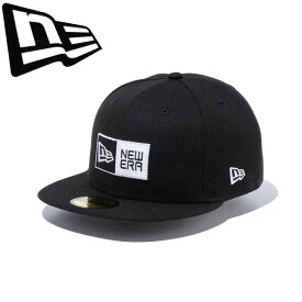 ◆◆ ＜ニューエラ＞ NEWERA キャップ 59FIFTY ボックスロゴ ブラック × ホワイト 14525230