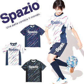 送料無料 メール便発送 即納可☆【Spazio】スパッツィオ 19SS ダイアゴナルストライププラクティスシャツ ユニセックス フットサル プラシャツ