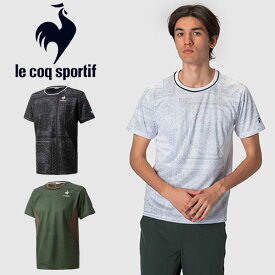 メール便発送 即納可☆【le coq sportif】ルコック テニス ペイズリー柄 メンズ プラクティスシャツ QTMSJA11