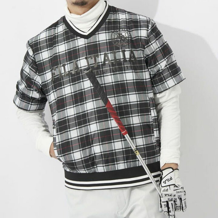 楽天市場】即納可☆【FILA】フィラ ゴルフ 中綿Vネックプルオーバー 袖 