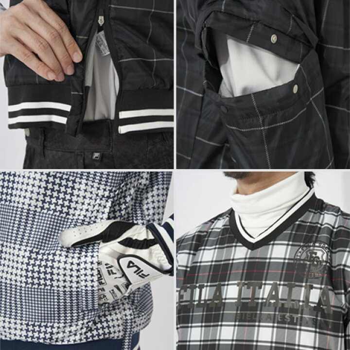 楽天市場】即納可☆【FILA】フィラ ゴルフ 中綿Vネックプルオーバー 袖 