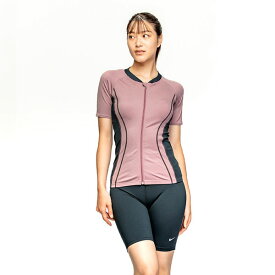 即納可☆【NIKE】ナイキ フロントジップ ショートスリーブ セパレーツ レディース フィットネス水着 2993105