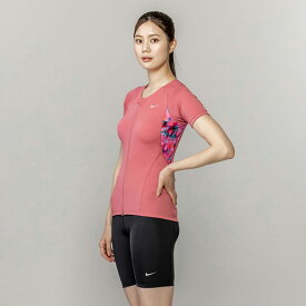 即納可☆【NIKE】ナイキ ショートスリーブ フルジップ セパレーツ レディース フィットネス水着 2993098