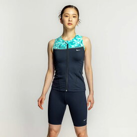 即納可☆【NIKE】ナイキ ジップ付き袖なしセパレーツ レディース フィットネス水着 2993144