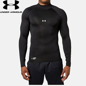 ◆◆メール便発送 <アンダーアーマー> UNDER ARMOUR ヒートギアアーマー コンプレッション ロングスリーブ モック(ベースボール/MEN) 1358645 (Black(001))
