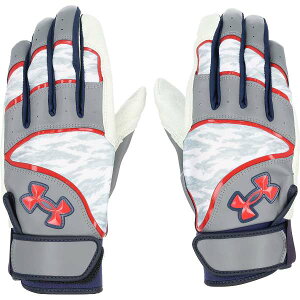 [֔ A_[A[}[ UNDER ARMOUR UA UNDENIABLE PRO BATTING GLOVES UAAfBiCAu v obeBOO[u(싅\tg{[/Y) 6001006 (Steel/MidnightNavy/Red(035))
