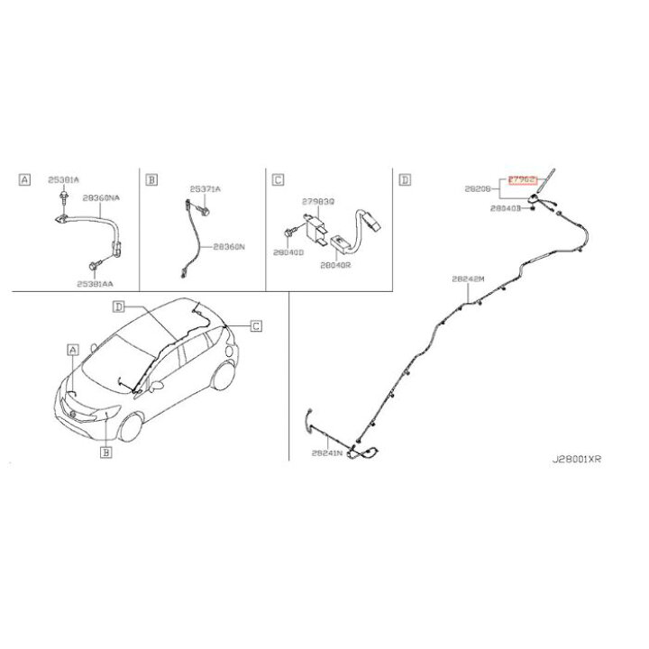 楽天市場】新品 未使用 純正部品 日産 ノート E12 ルーフアンテナ 