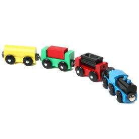 木製レール 電車 機関車 ブリオ BRIO 互換 貨車4両 9644 ミッキィ MICKI 木のおもちゃ 誕生日 プレゼント 男の子 女の子 子供