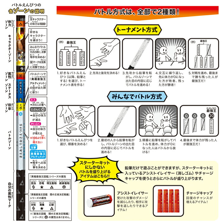 楽天市場 公式 バトルえんぴつ 最強王図鑑 異種最強王図鑑 バトエン 鉛筆 ４本セット ｄ ５ 家遊び H 学研ステイフル 学研ステイフル 楽天市場店