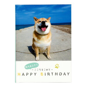 【公式】　誕生日カード　メッセージブック（柴犬まる）　B10033　犬　写真　バースデイ　ギフト　プレゼント　贈り物　学研ステイフル