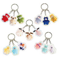 ＼5月20日発売新商品／ mojojojo 3連アクリルキーホルダー bears / cats / dogs / birds / rabbits 文具 …