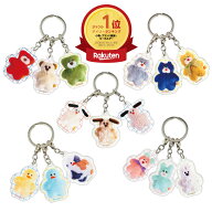 ＼5月20日発売新商品／ mojojojo 3連アクリルキーホルダー bears / cats / dogs / birds / rabbits 文具 …