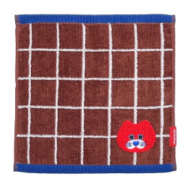 ＼7月10日発売新商品／mojojojo サガラ 刺繍 付き ジャガード タオル ハンカチ イエロー/ブラウン 文具 雑貨 ニシオ