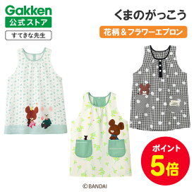 【全品ポイント5倍◆4日20時〜】学研 すてきな先生 くまのがっこう 保育士エプロン キャラクター キャラクターエプロン M L 2L 3L 4L 5L 絵本シリーズ エプロン 保育士 かわいい おしゃれ 保育園 幼稚園 ゆったり ポリエステル 人気 かっぽう着 花柄 フラワー
