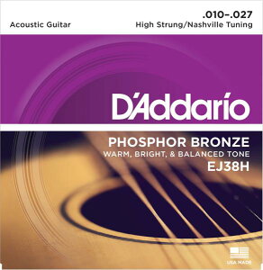 D'Addario アコースティック弦 EJ38H High-Strung/Nashville Tuning〈ダダリオ〉