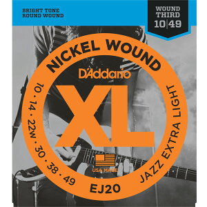 D'Addario GL XL Nickel Round Jazz WoundiEJ20,EJ21,EJ22jq__Ir