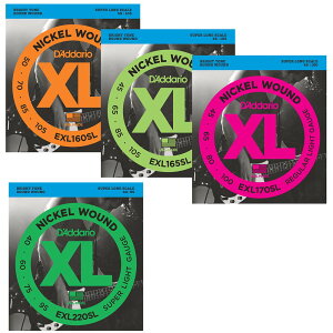 D'Addario x[X XL Nickel Round Wound iSuper LongjyEXL160SLEEXL165SLEEXL170SLEEXL220SLzq__Ir