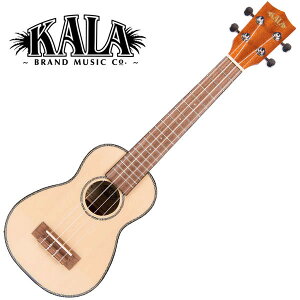 KALA KA-SSLNG Solid Spruce Top Gloss Soprano Long Neck Ukulele w/bag �\�v���m�����O�l�b�N�E�N�����y�J���z