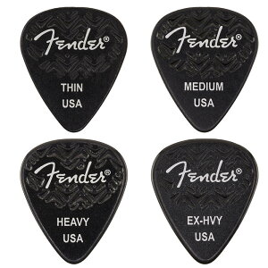 �y2/13�`15 P5�{or10�{!(�ꕔ�ΏۊO����)�zFender �s�b�N 351 Shape Wavelength Celluloid Picks Black 6���p�b�N �t�F���_�[