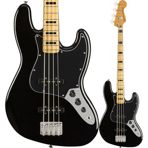 Squier by Fender Classic Vibe '70s Jazz Bass, Maple Fingerboard, Black�y�X�N���C���[�W���Y�E�x�[�X�z
