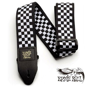 ERNIE BALL Jacquard Strap BK&WH CHECKERED [#4149]qA[j[{[r
