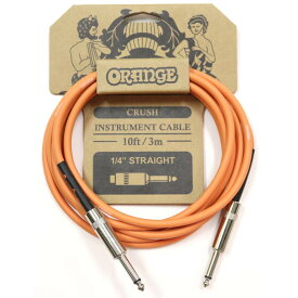 【マラソン限定♪エントリーで全商品P10倍!!】ORANGE CA034 CRUSH Instrument Cable 10ft/3m Straight 楽器用シールドケーブル〈オレンジ〉