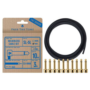 �y1/20�̓|�C���g5�{or10�{�I(�ꕔ�ΏۊO)�zFree The Tone SL-5L-GD-10K CU-5050�p�\���_�[���X�v���O�L�b�g�@L�v���O10�� / CU-5050�P�[�u��3m �S�[���h�q�t���[�U�g�[���r