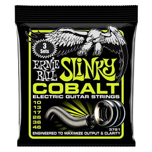 ERNIE BALL エレキギター弦 3セットパック 3721〈アーニーボール〉