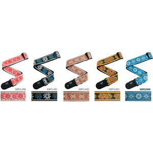 D'Addario 50PCLV Vintage Nylon Strap : Peace & Love Series Xgbvq__Ir