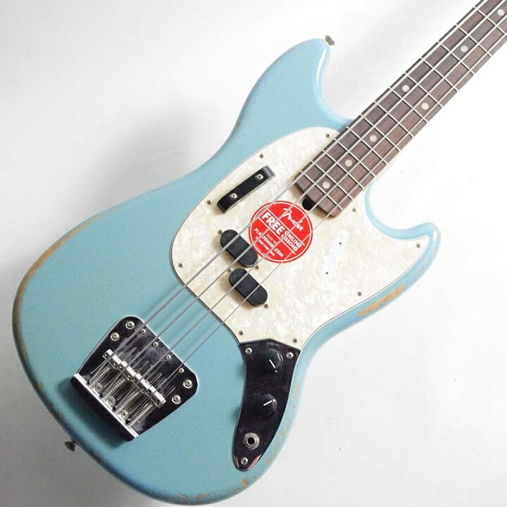 楽天市場】Fender JMJ Road Worn Mustang Bass Faded Daphne Blue 