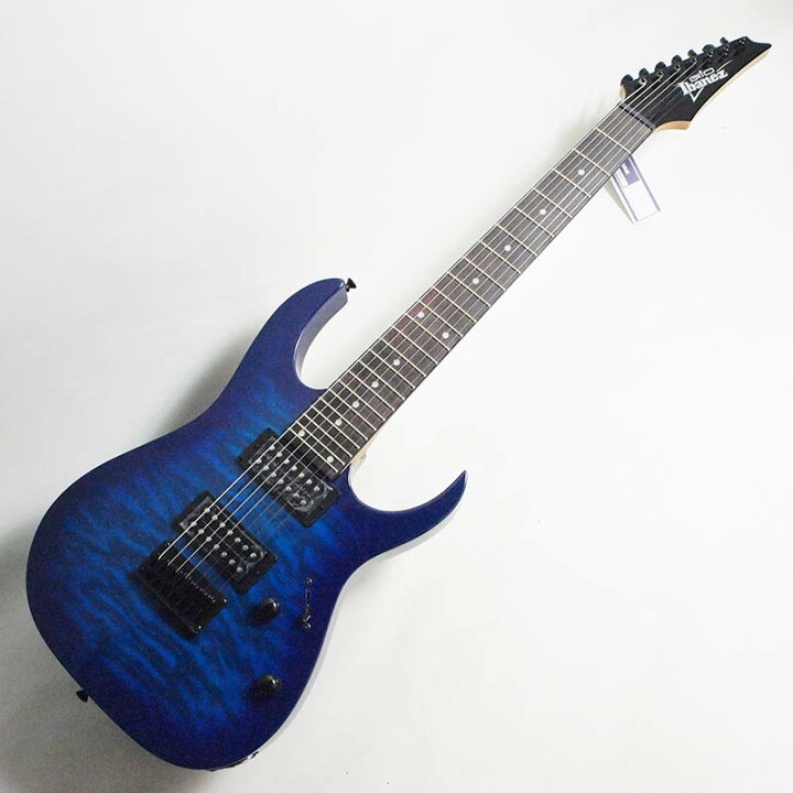 楽天市場】Ibanez GRG7221QA-TBB (Transparent Blue Burst) 7弦エレキ 